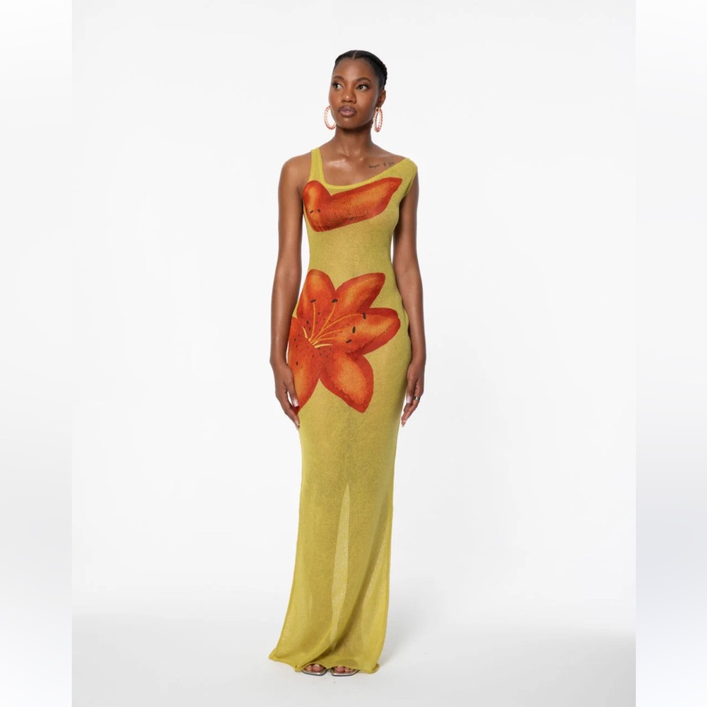 NWT HANIFA Flora Sheer Maxi
XL / Chartreuse